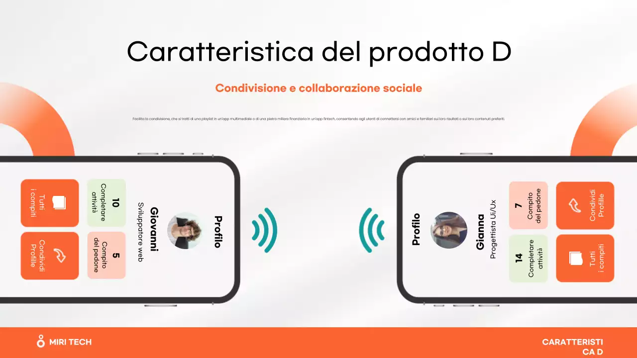 applicazione mobile moderna arancione