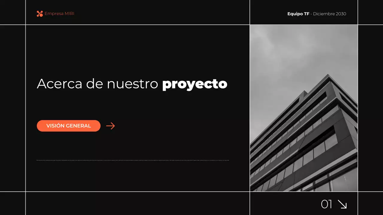 negro y naranja presentación moderna del informe comercial mensual