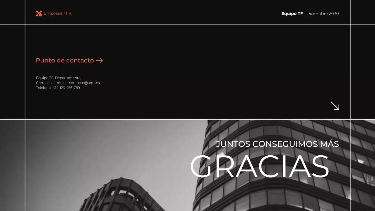 negro y naranja presentación moderna del informe comercial mensual