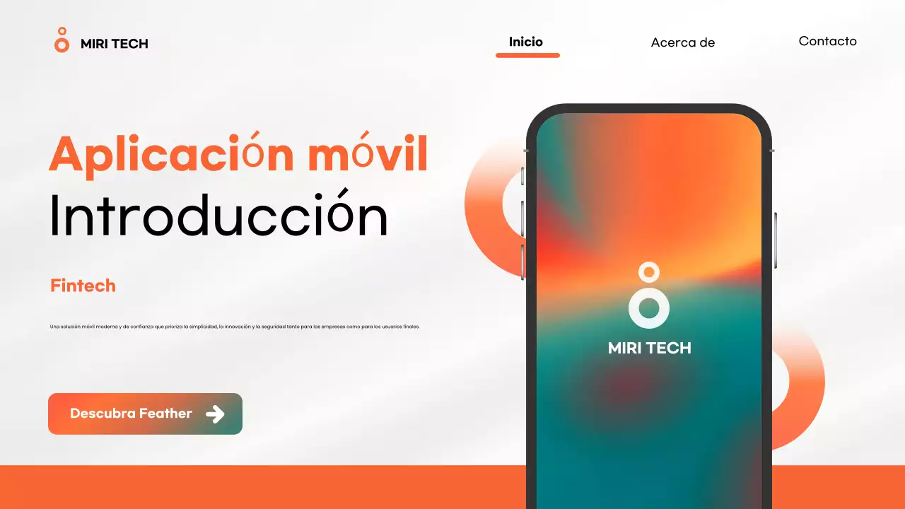 orange modern Aplicación móvil