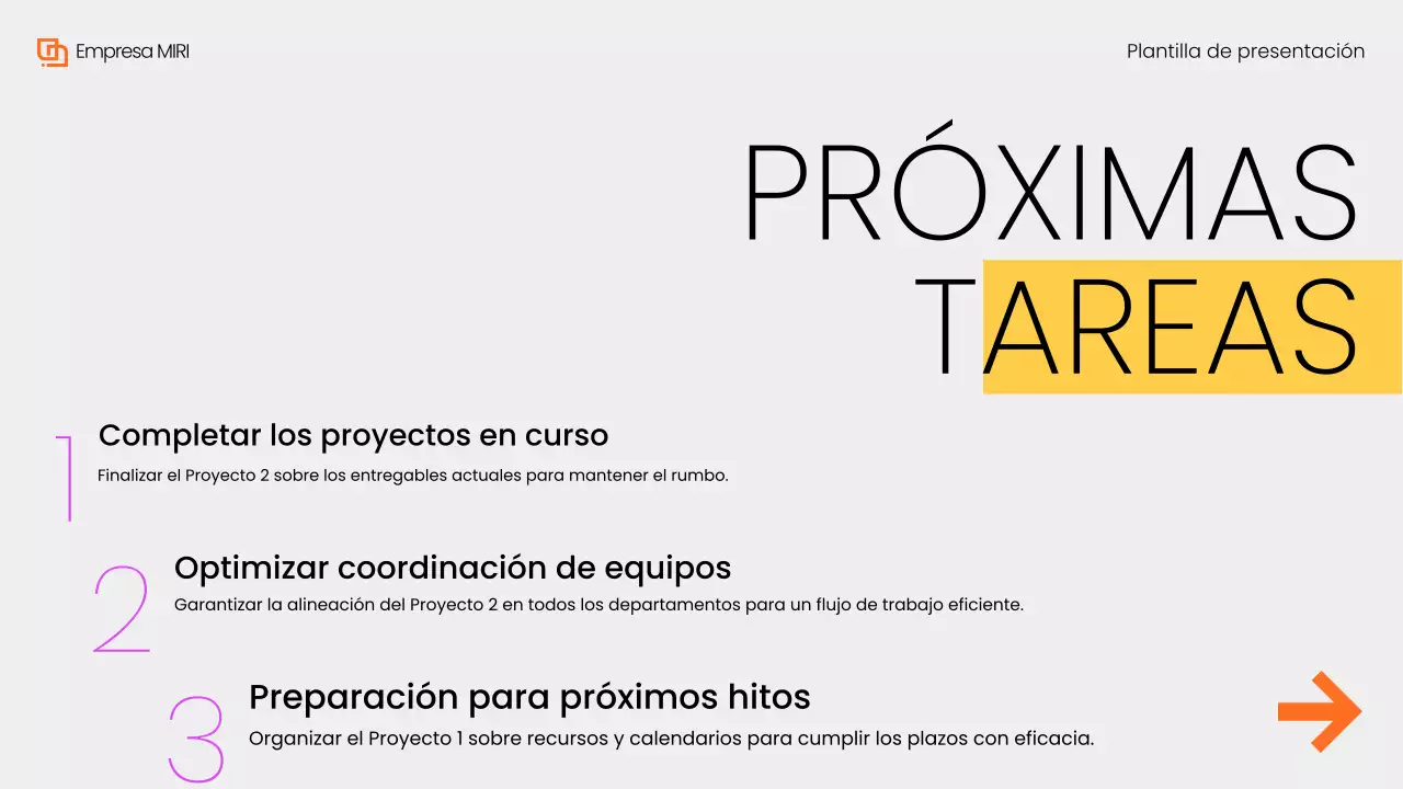 Gris Amarillo Moderno Presentación del Informe Mensual