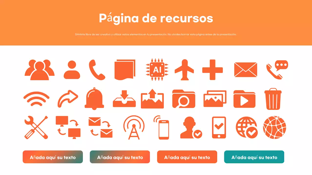 orange modern Aplicación móvil