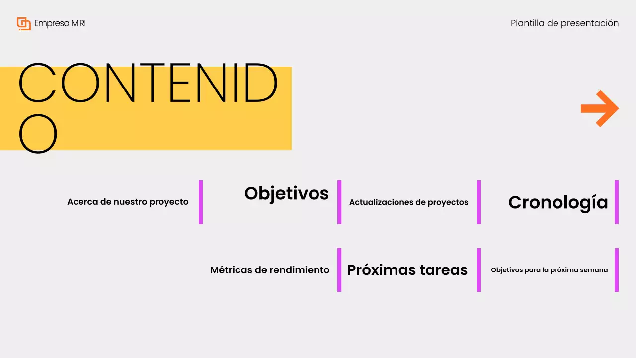 Gris Amarillo Moderno Presentación del Informe Mensual