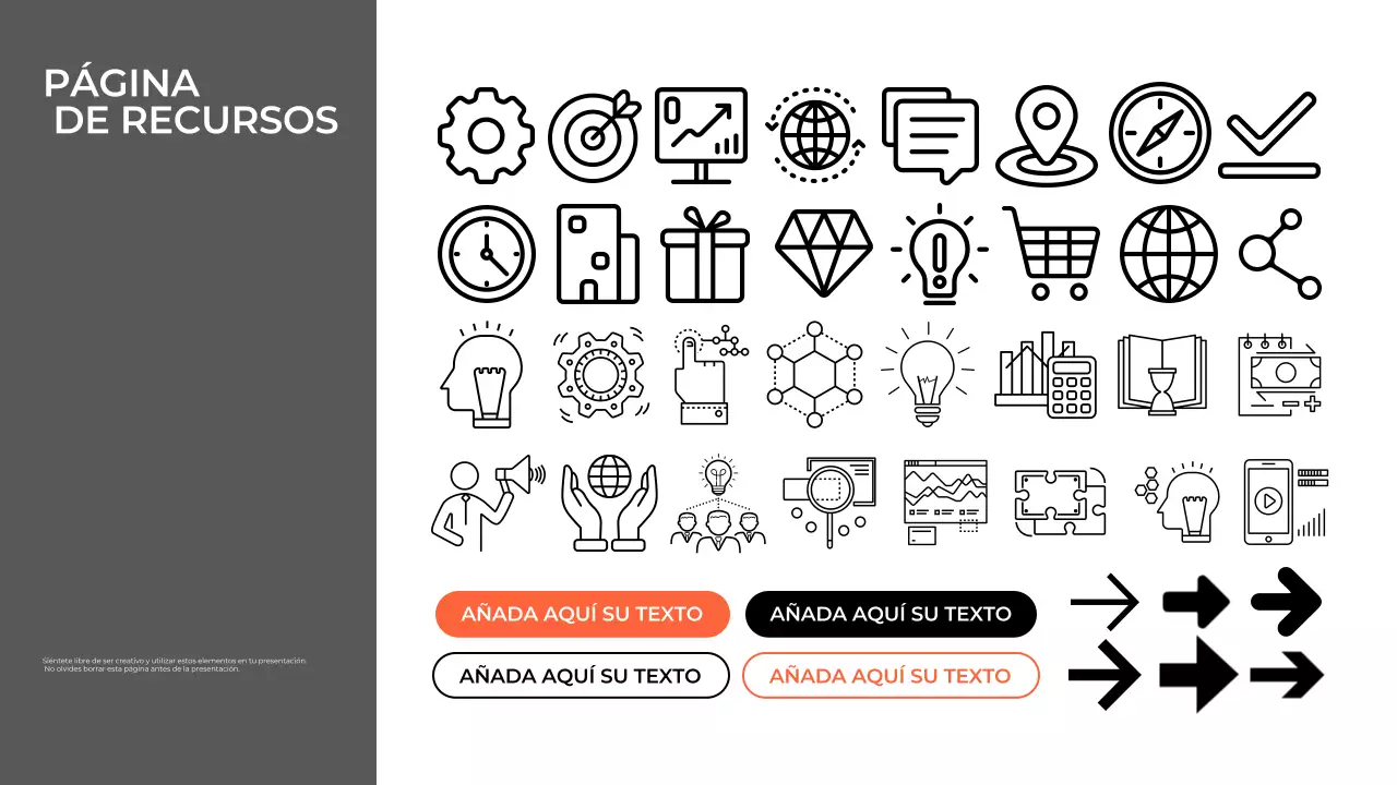 negro y naranja presentación moderna del informe comercial mensual