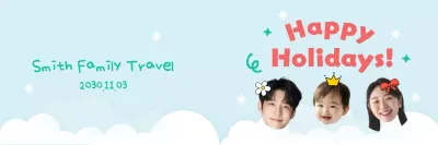 Light blue cozy family vacation