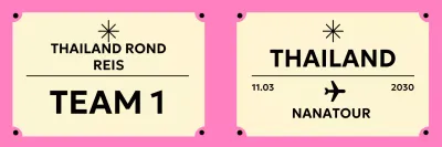 Roze Eenvoudig Reizen Promotie