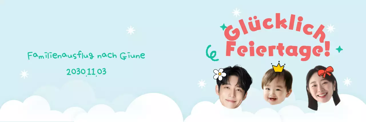 Ein hellblauer Familienurlaub