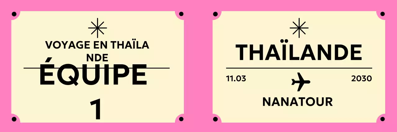 Promotion de voyage simple rose