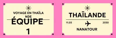 Promotion de voyage simple rose