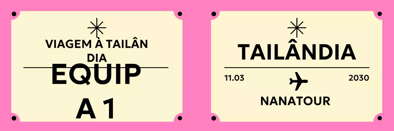 Promoção de viagem simples cor-de-rosa