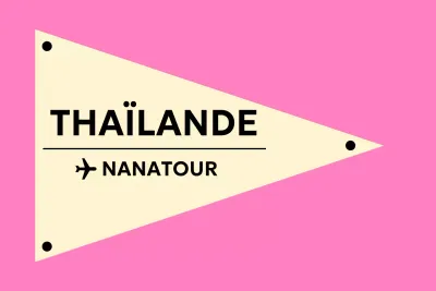 Annonce de voyage simple et rose