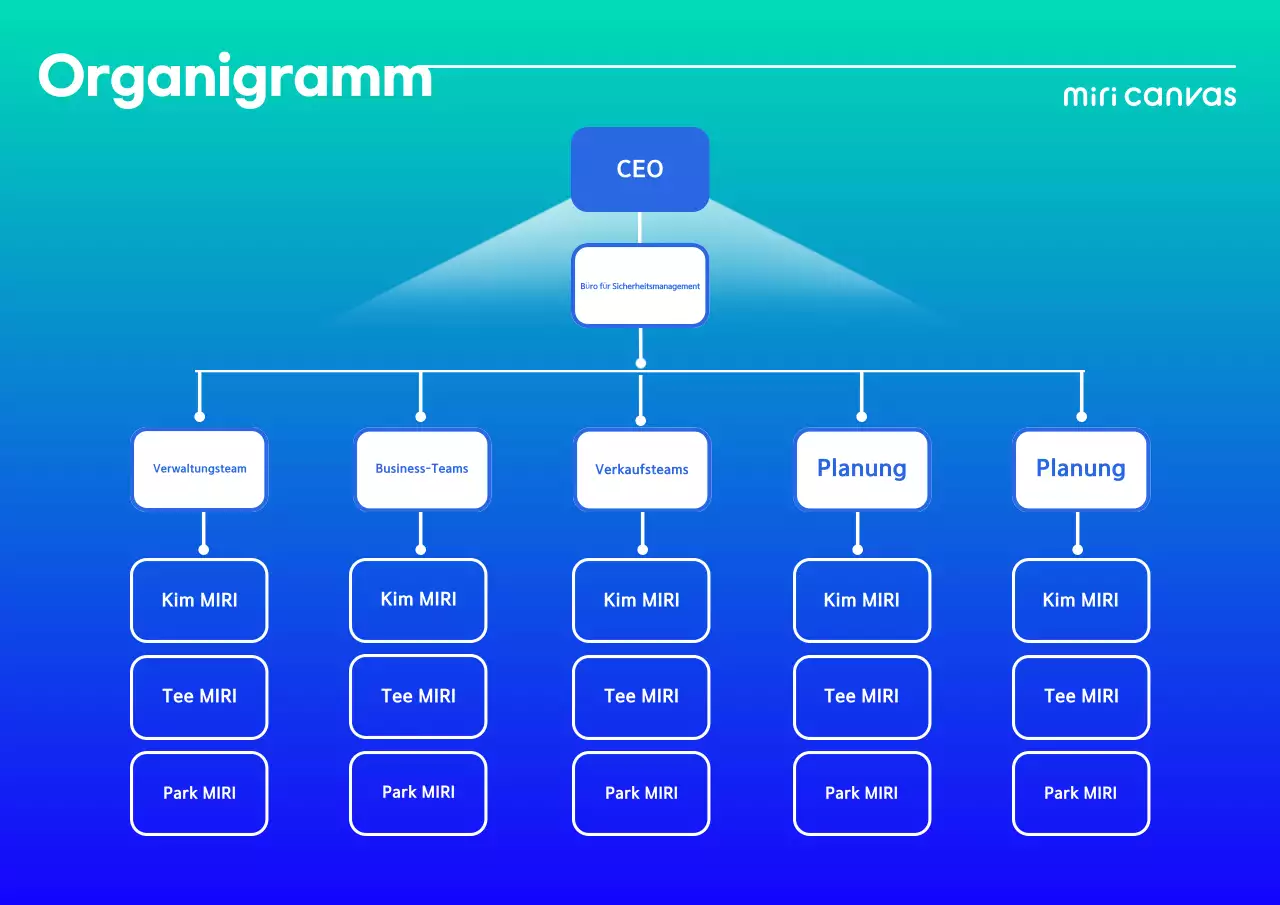 Blaues Standardorganigramm Beschreibung