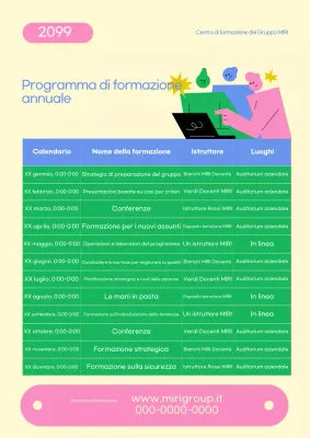 Programma di allenamento giallo semplice