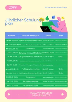 Gelb Einfacher Trainingsplan