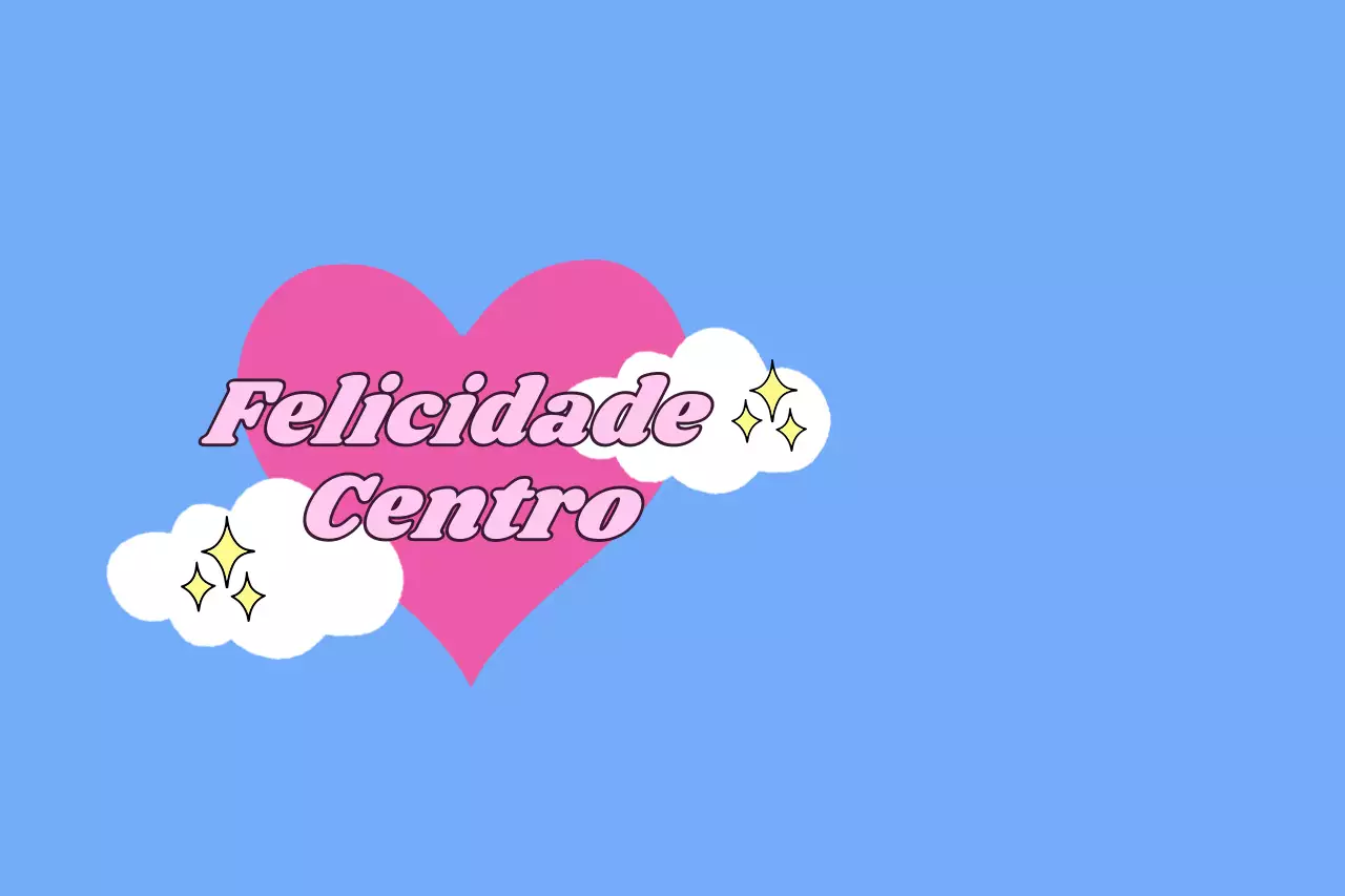 Centro de Felicidade Simples azul claro