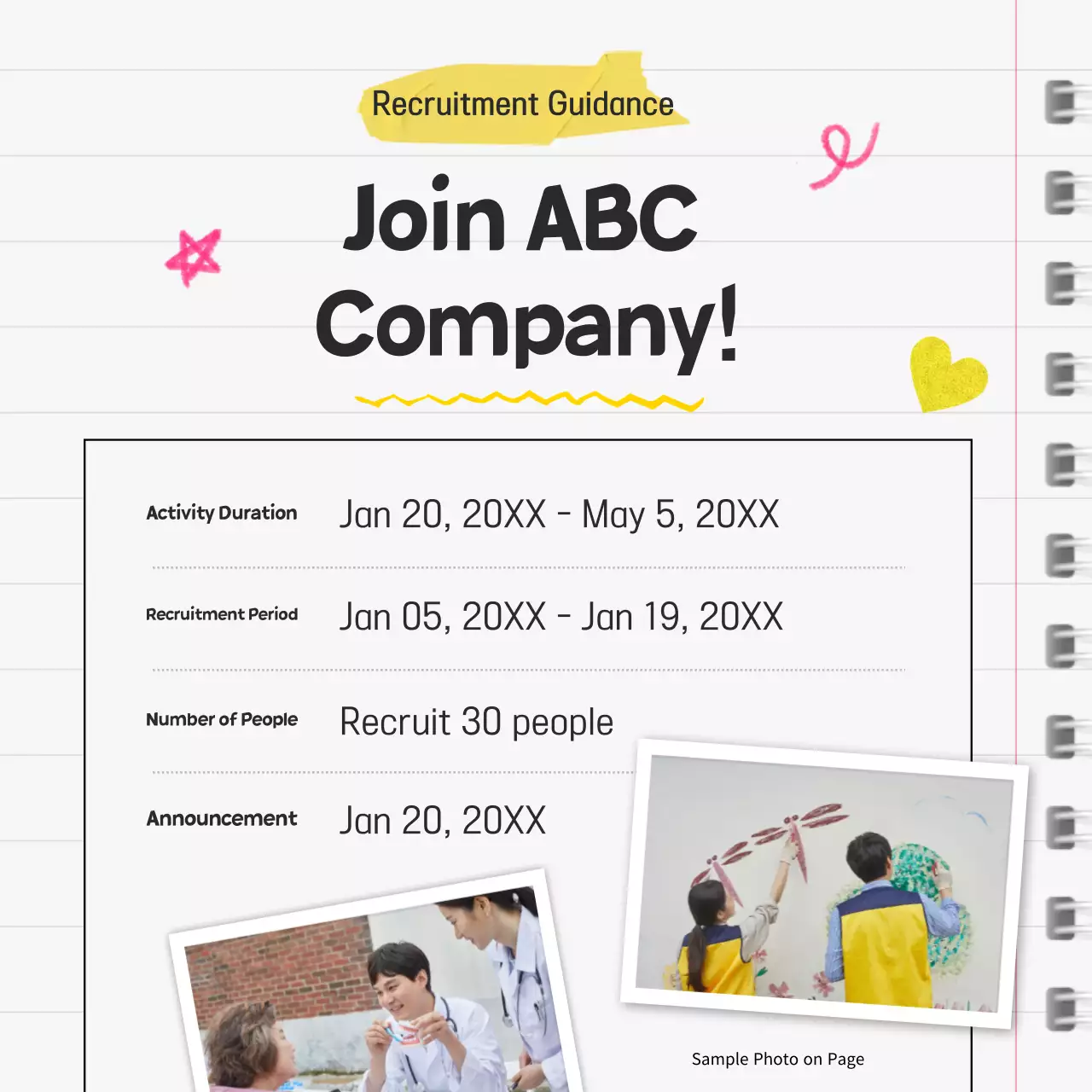 Anúncio de recrutamento moderno branco Instagram Carousel