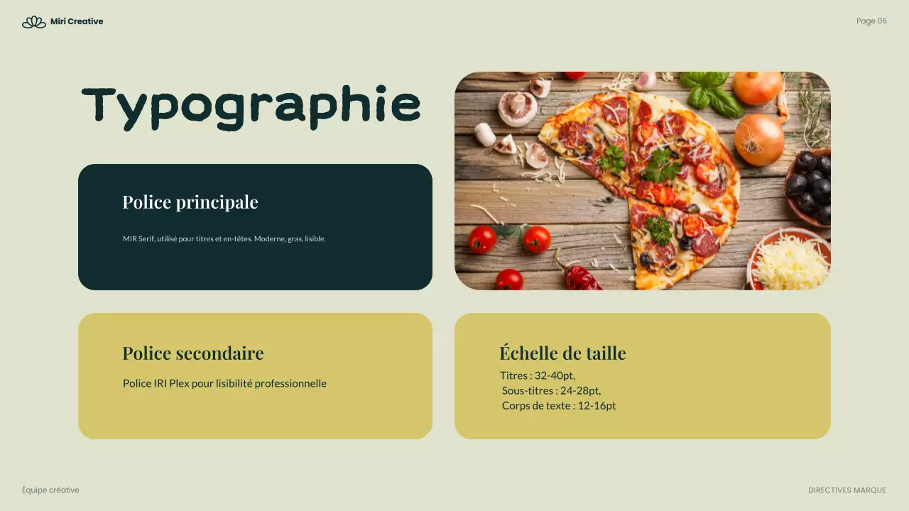 ligne directrice sur l'alimentation verte et moderne