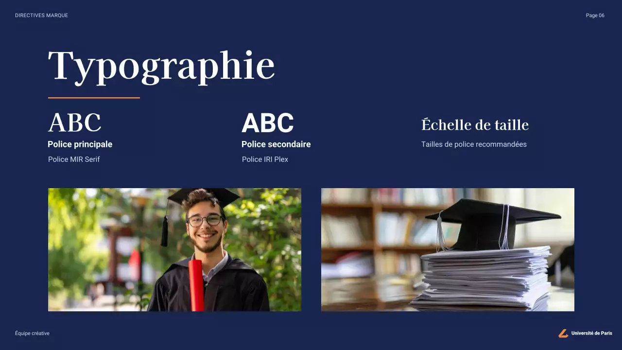 lignes directrices de l'université professionnelle de la marine