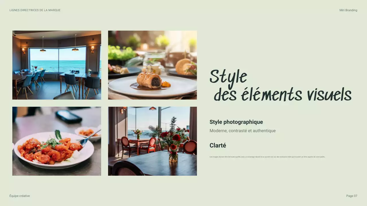 ligne directrice de la marque beige moderne