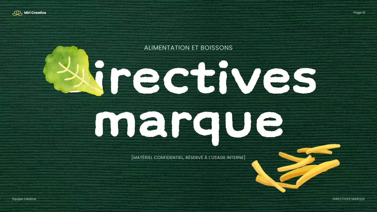 ligne directrice sur l'alimentation verte et moderne