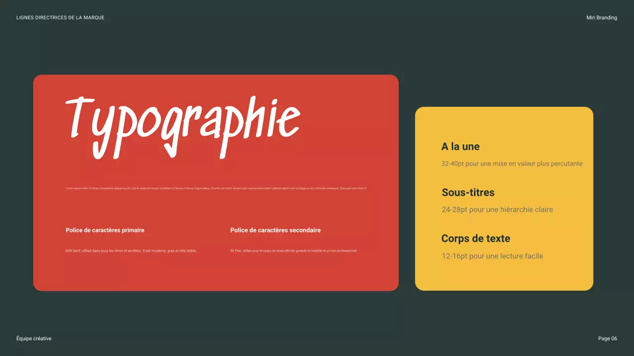 ligne directrice de la marque beige moderne