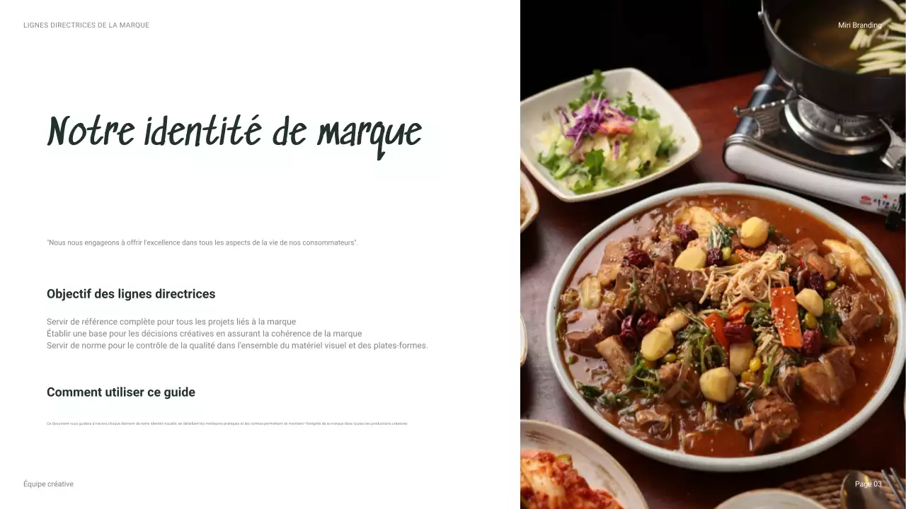 ligne directrice de la marque beige moderne