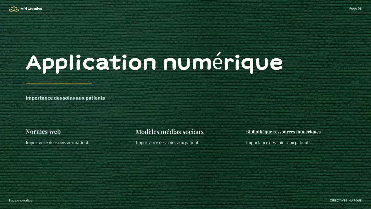 ligne directrice sur l'alimentation verte et moderne