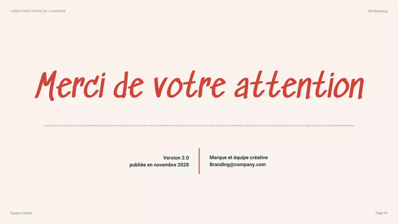 ligne directrice de la marque beige moderne