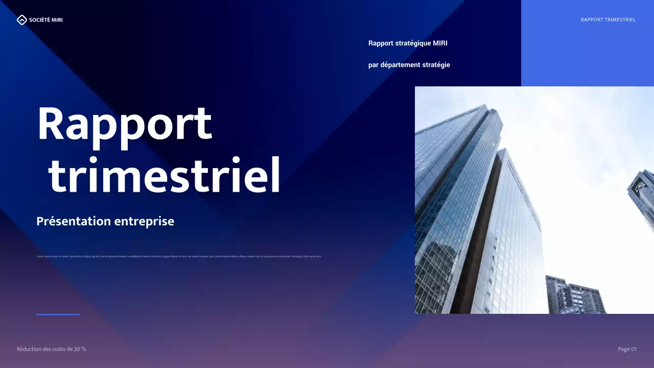 blue modern business report