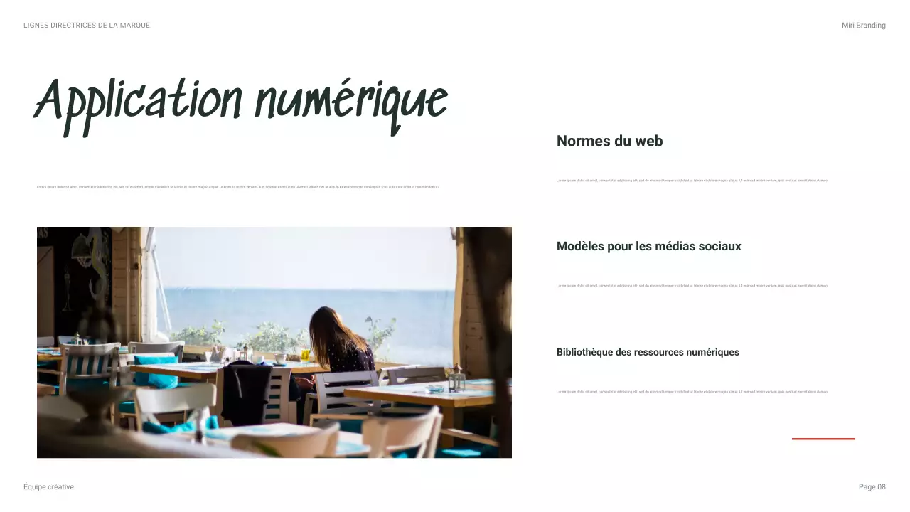 ligne directrice de la marque beige moderne