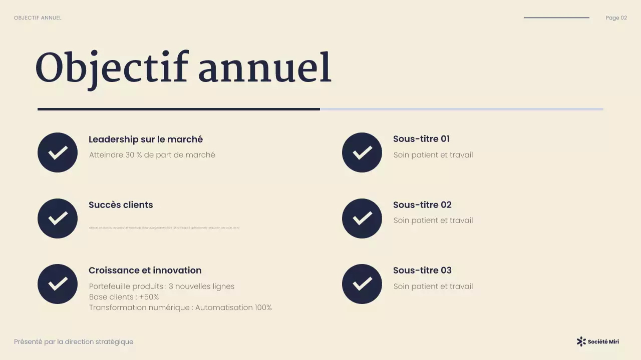 Présentation d'entreprise moderne de la marine