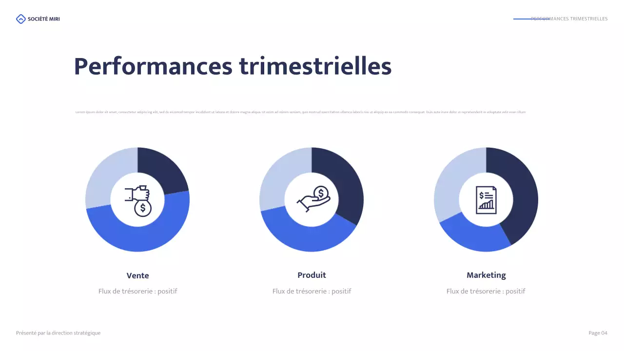 blue modern business report