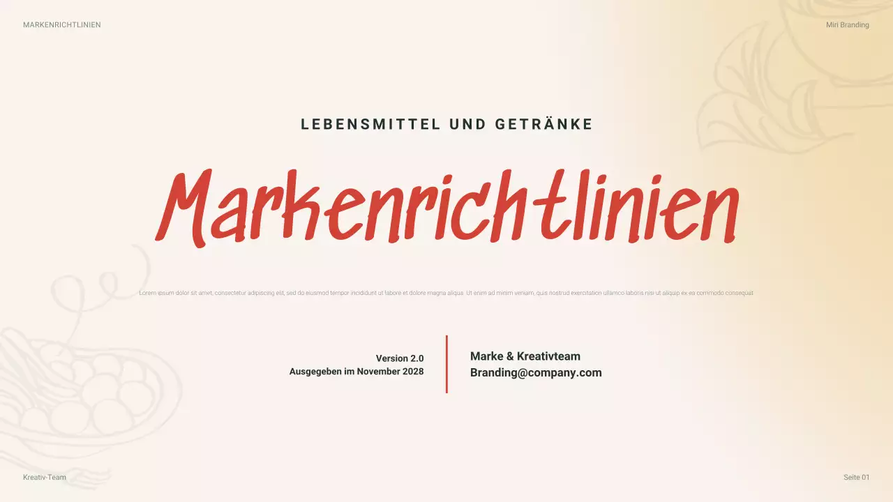 beige moderner Markenleitfaden