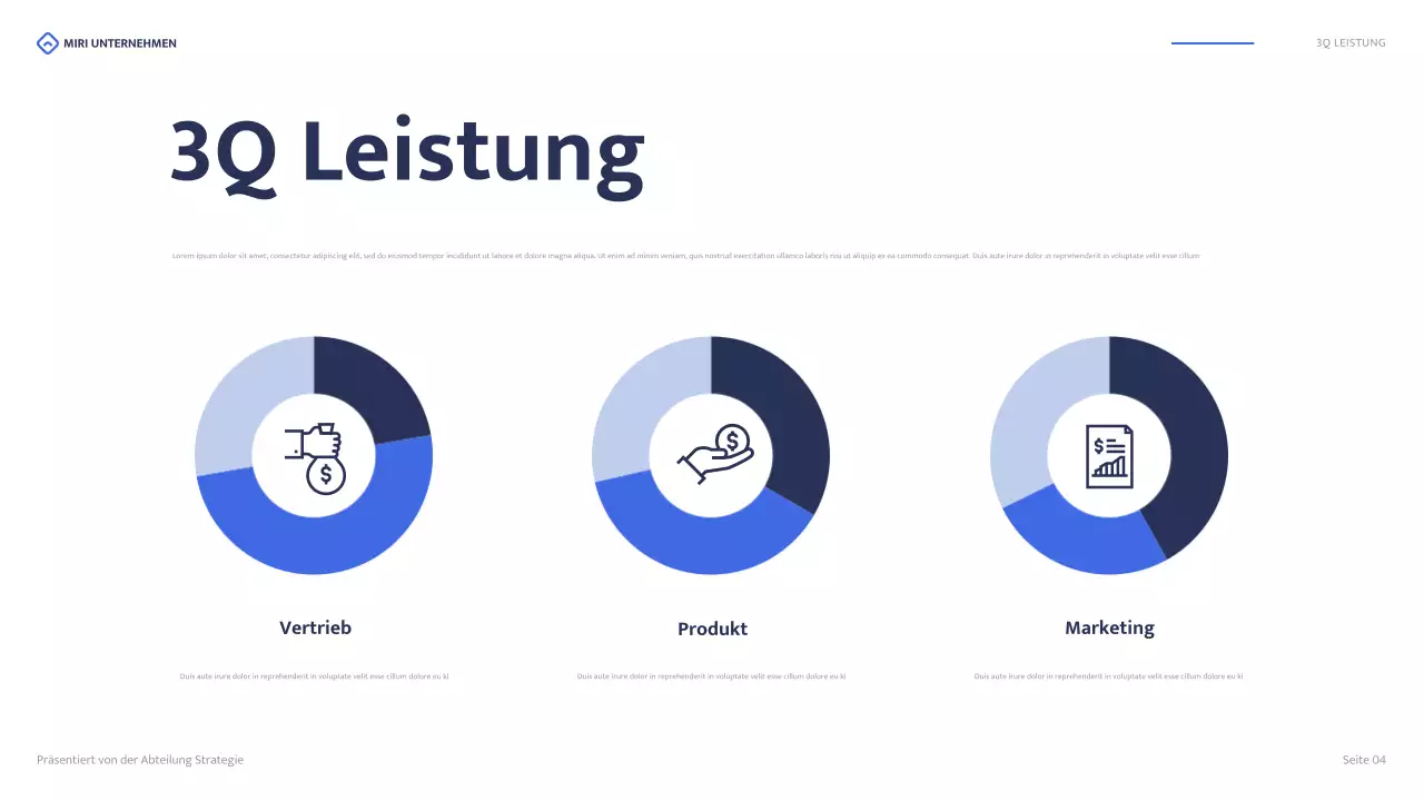 blue modern business report