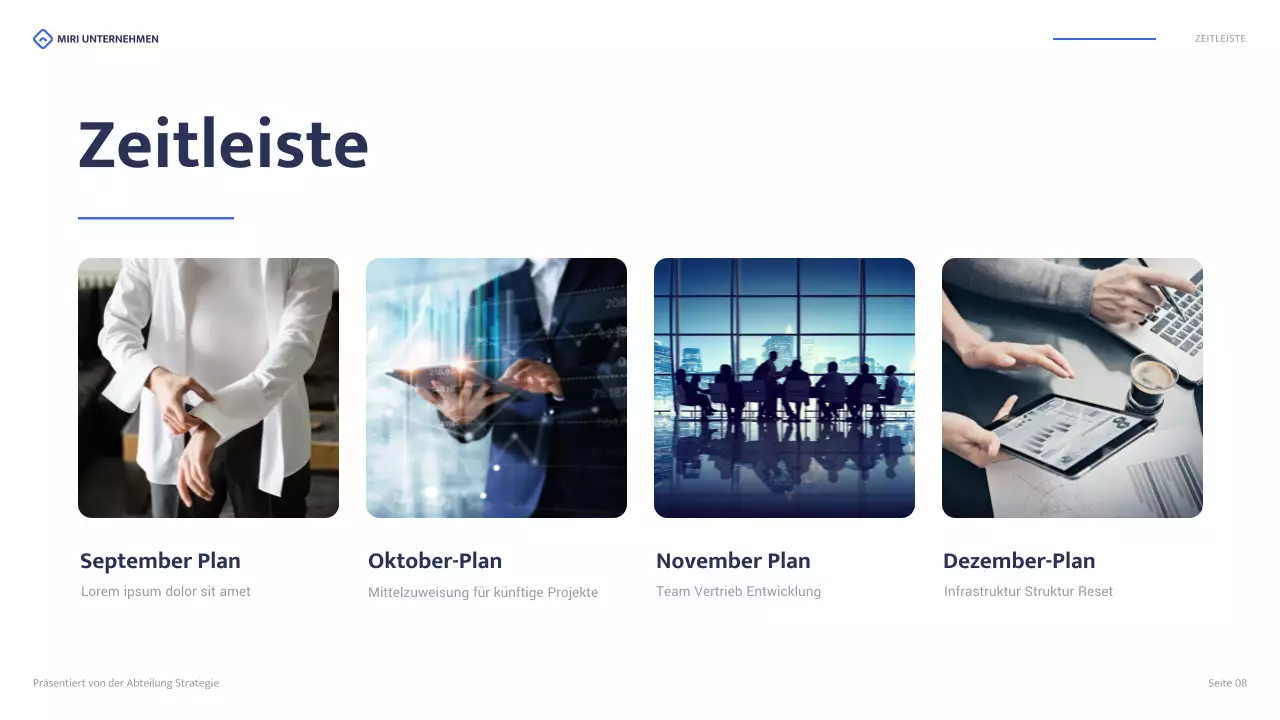 blue modern business report