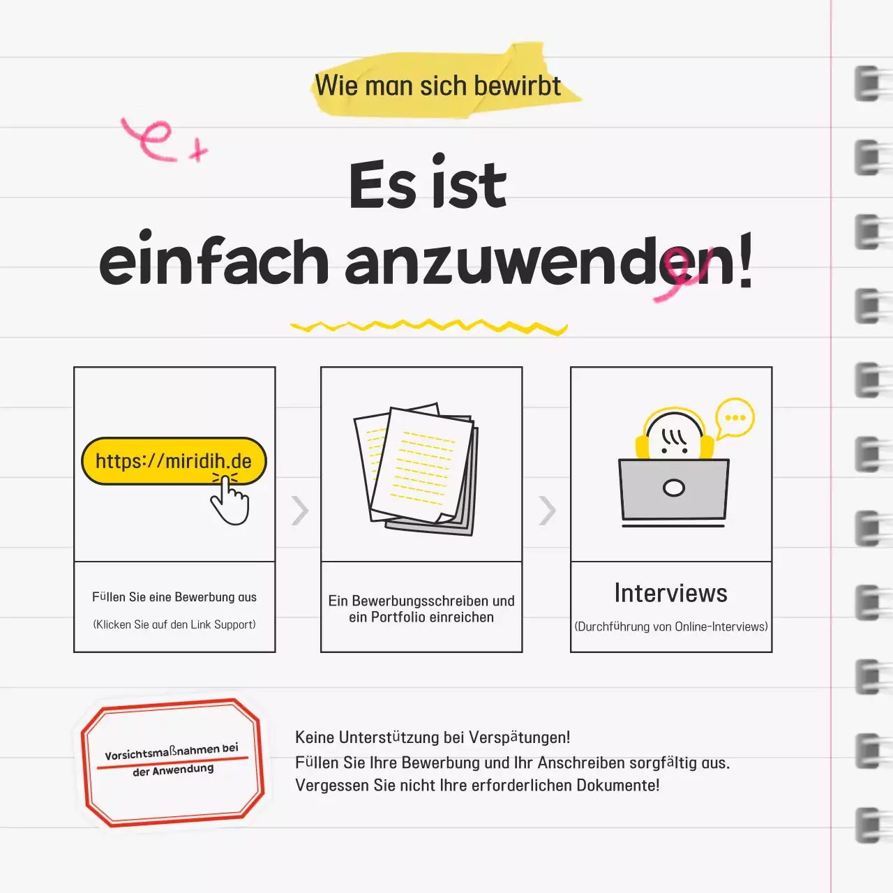 Anwerbung von Yellow Simple-Unterstützern