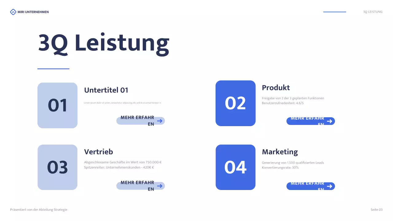 blue modern business report