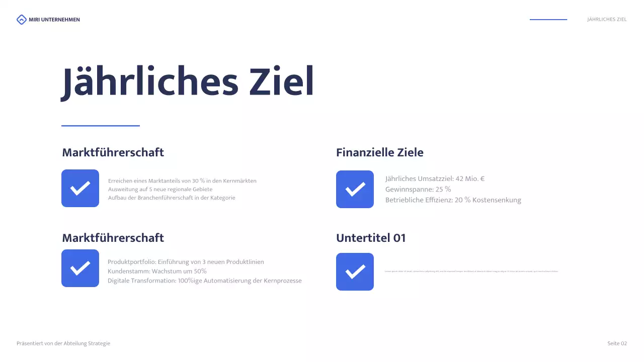 blue modern business report