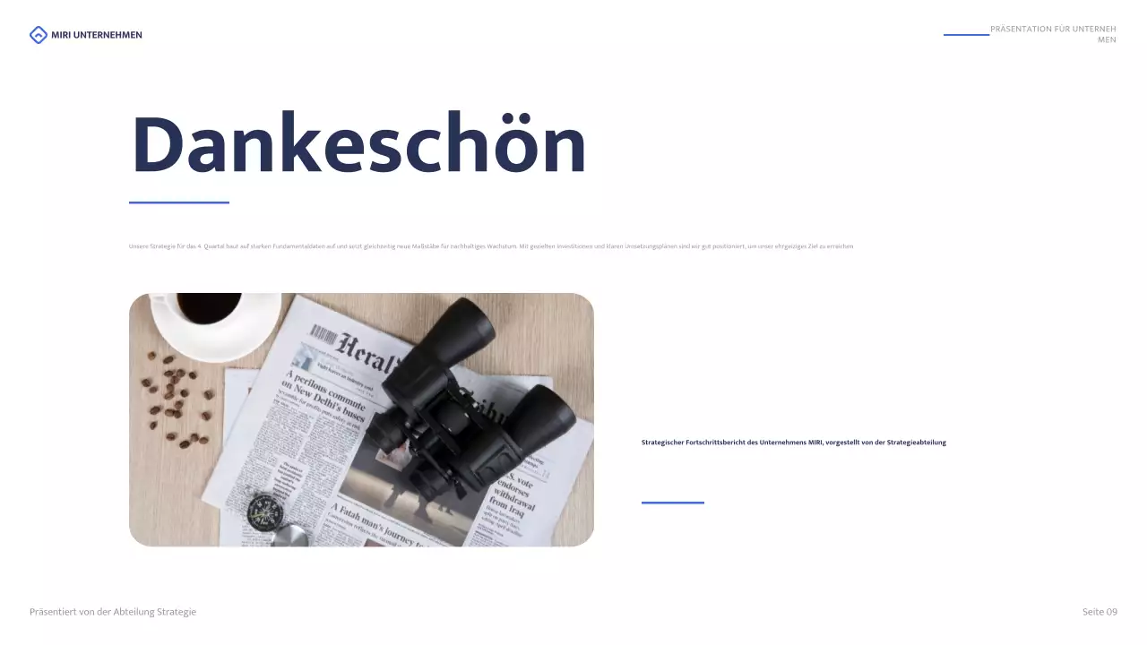 blue modern business report