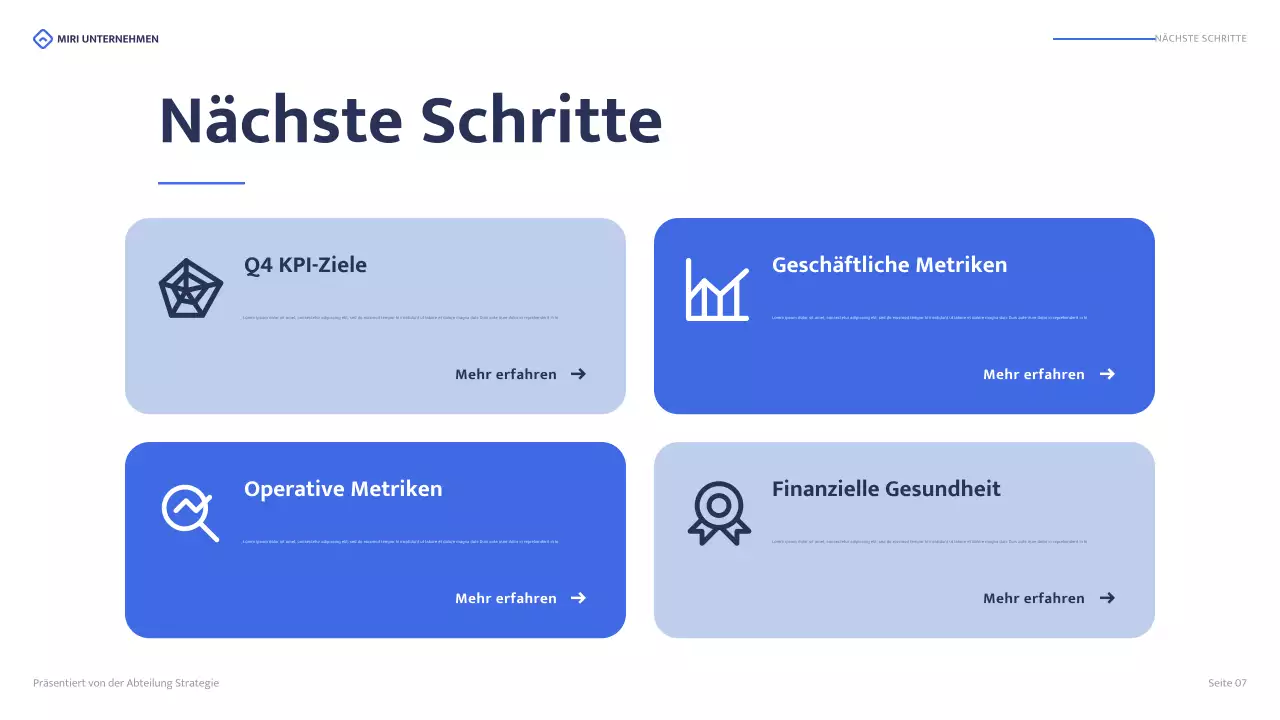 blue modern business report