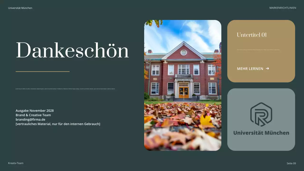 grüner klassischer Hochschulführer