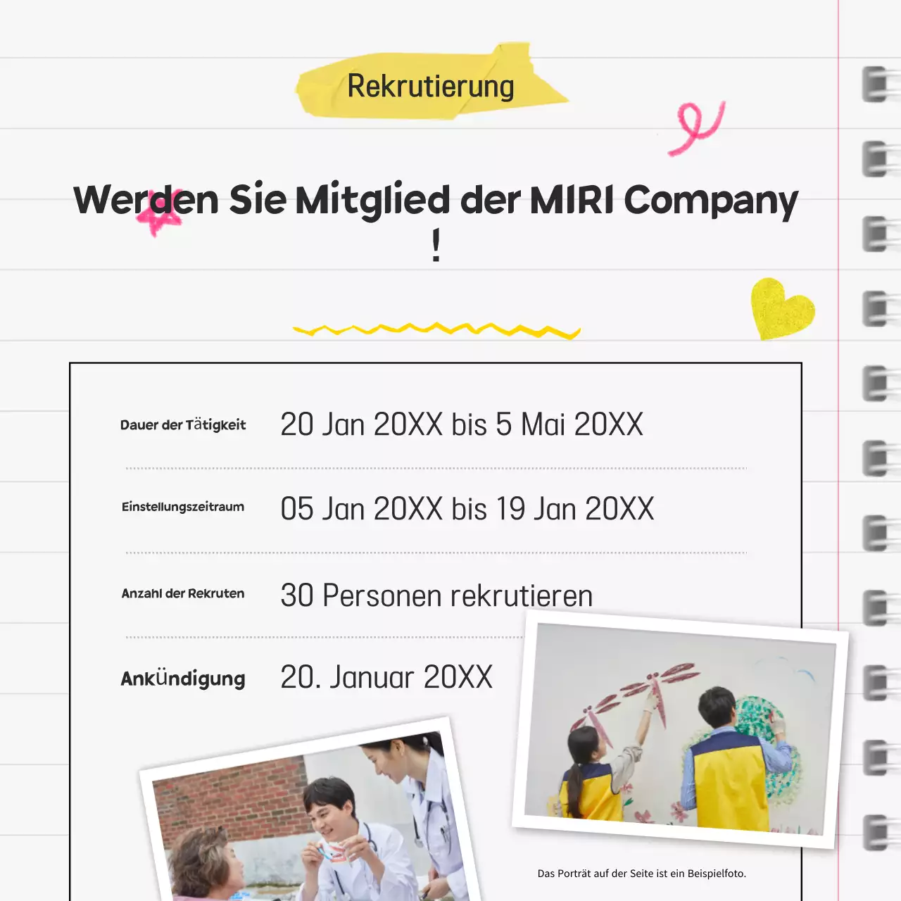 Anwerbung von Yellow Simple-Unterstützern