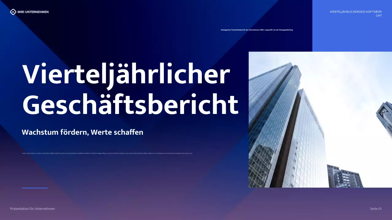 blue modern business report