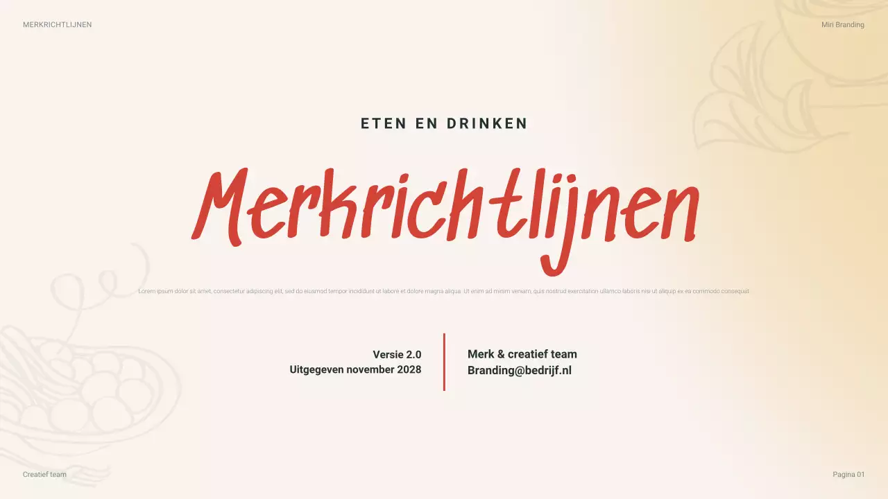 beige moderne merkrichtlijn