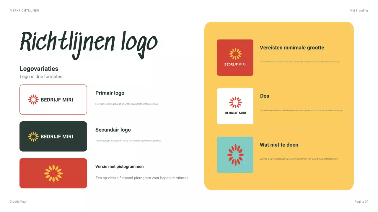 beige moderne merkrichtlijn