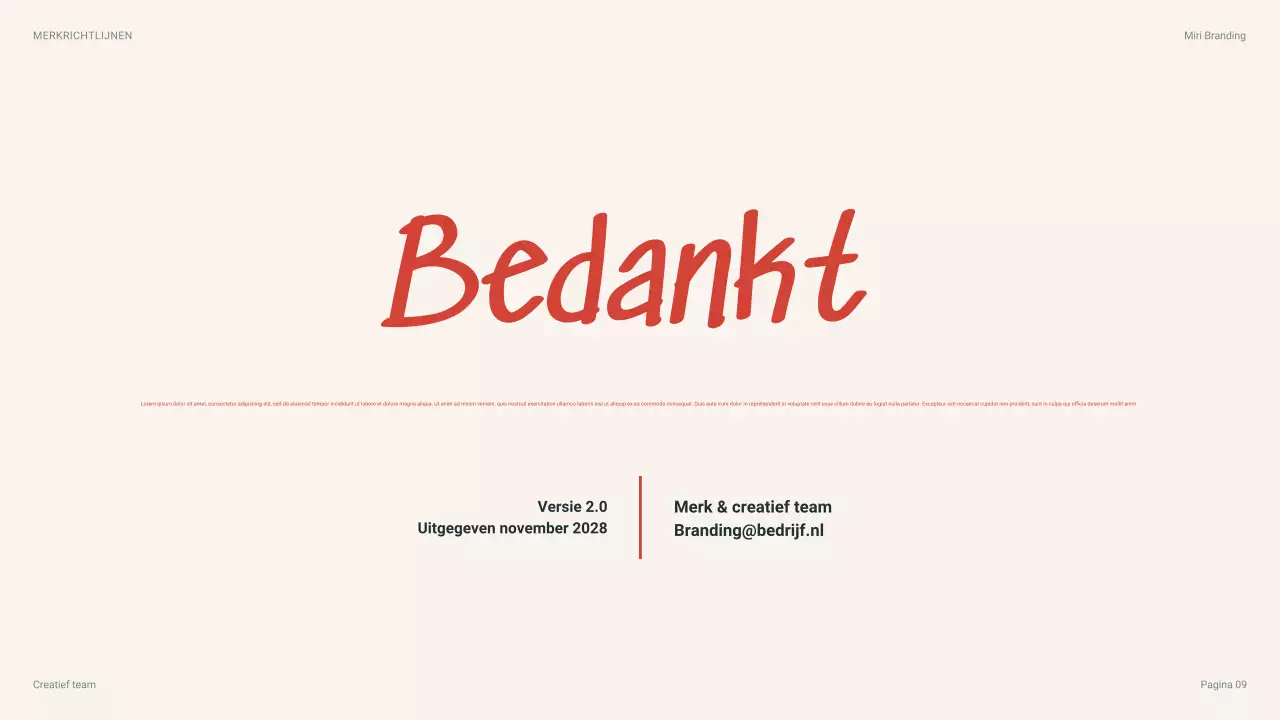 beige moderne merkrichtlijn