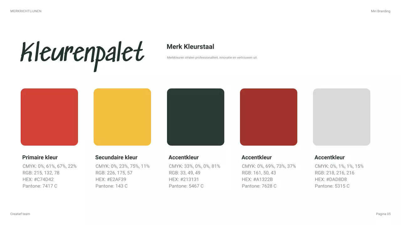 beige moderne merkrichtlijn