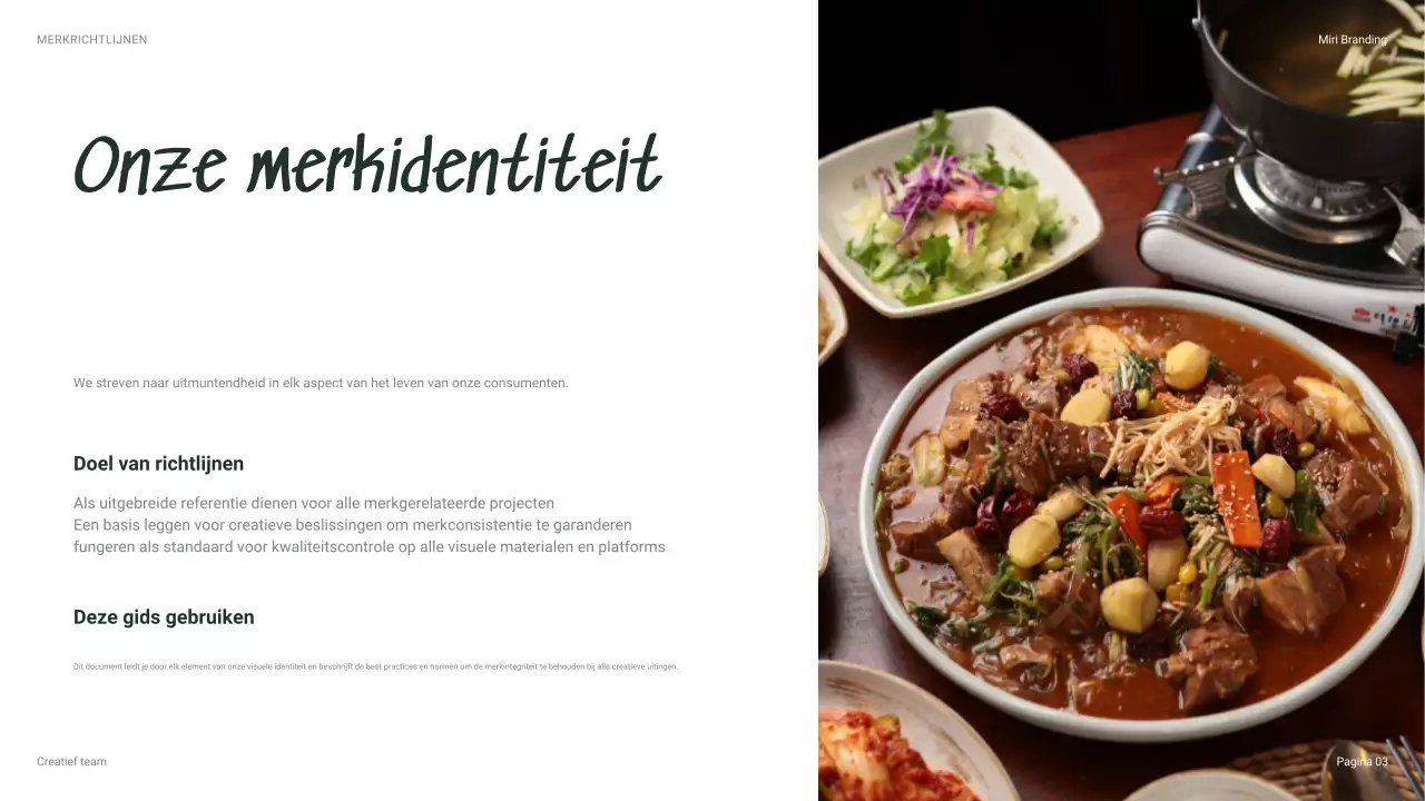 beige moderne merkrichtlijn