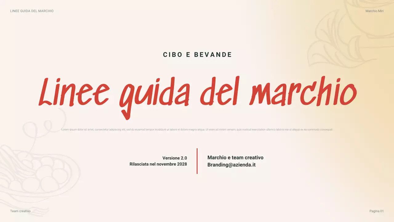 linea guida del marchio moderno beige