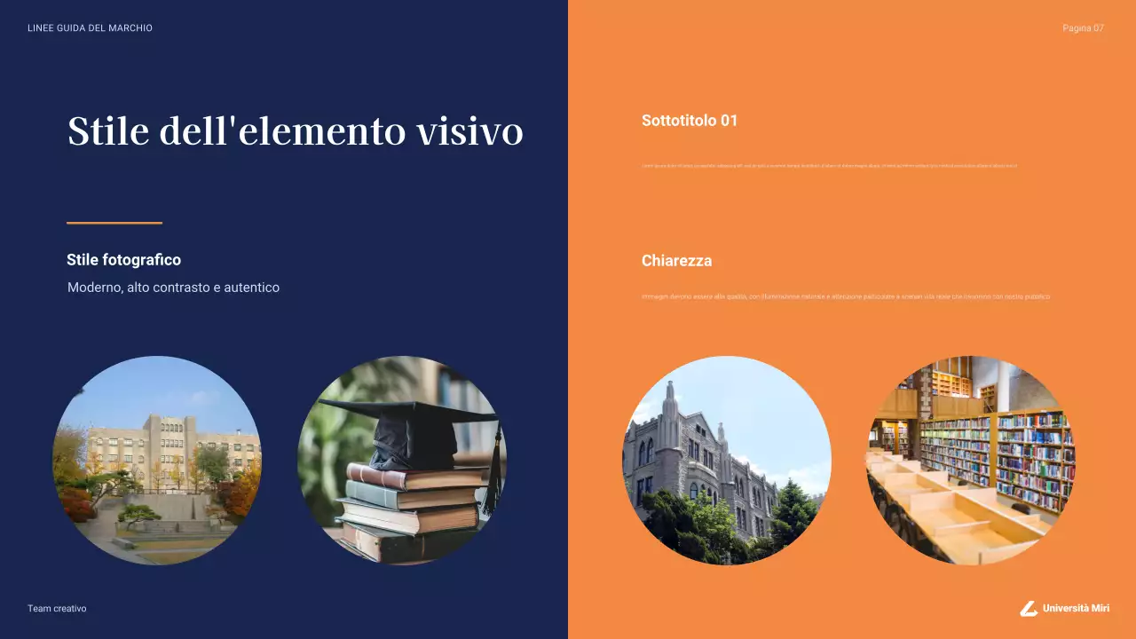 linea guida dell'università professionale della marina